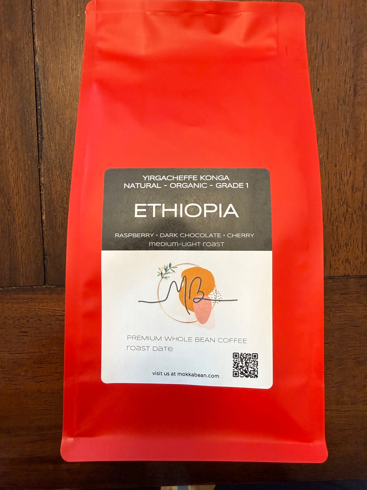 ETHIOPIA YIRGACHEFFE G1 NATURAL ORGANIC KONGA